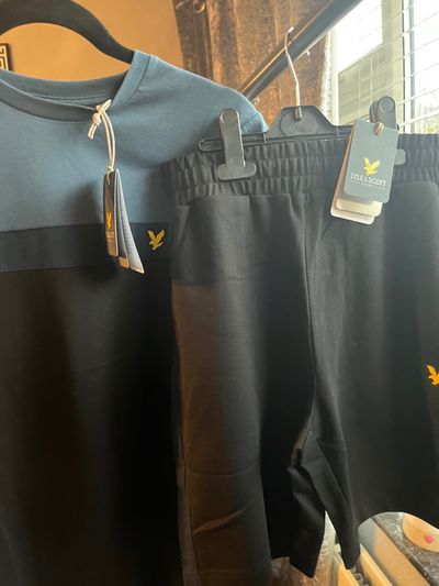 Lyle & Scott Black And Blue Casual Sweatshirt And Pants Set