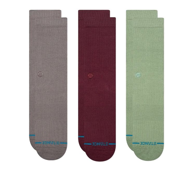 Stance USA Official Crew Socks - M - Icon 3 Pack Dark Grey
