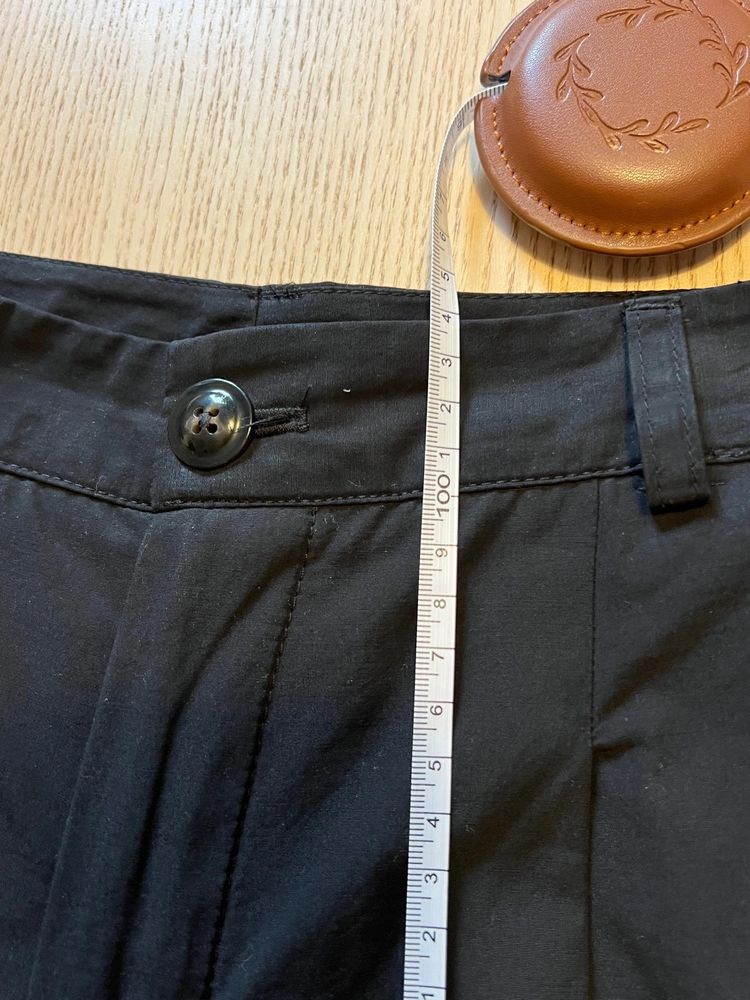 Massimo Dutti – Black Cotton Wide-Leg Tailored Trousers – High Waist – 79,95€ imagen 4