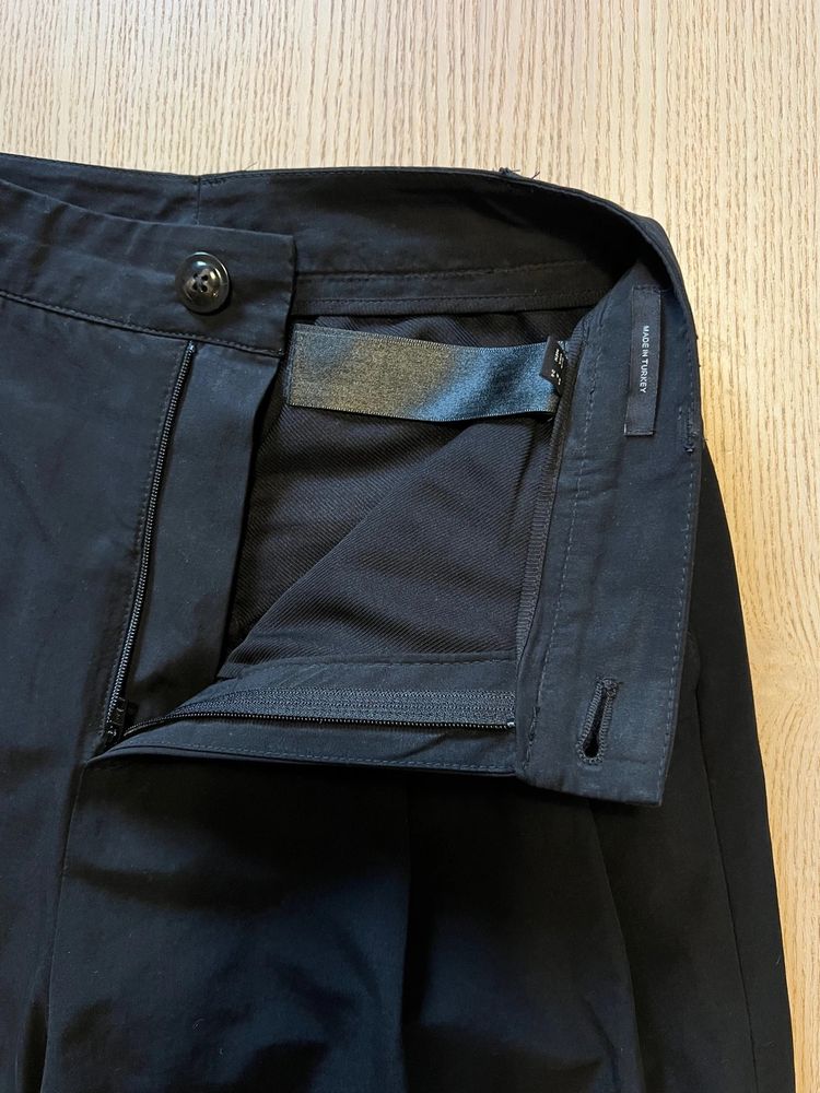 Massimo Dutti – Black Cotton Wide-Leg Tailored Trousers – High Waist – 79,95€ imagen 6