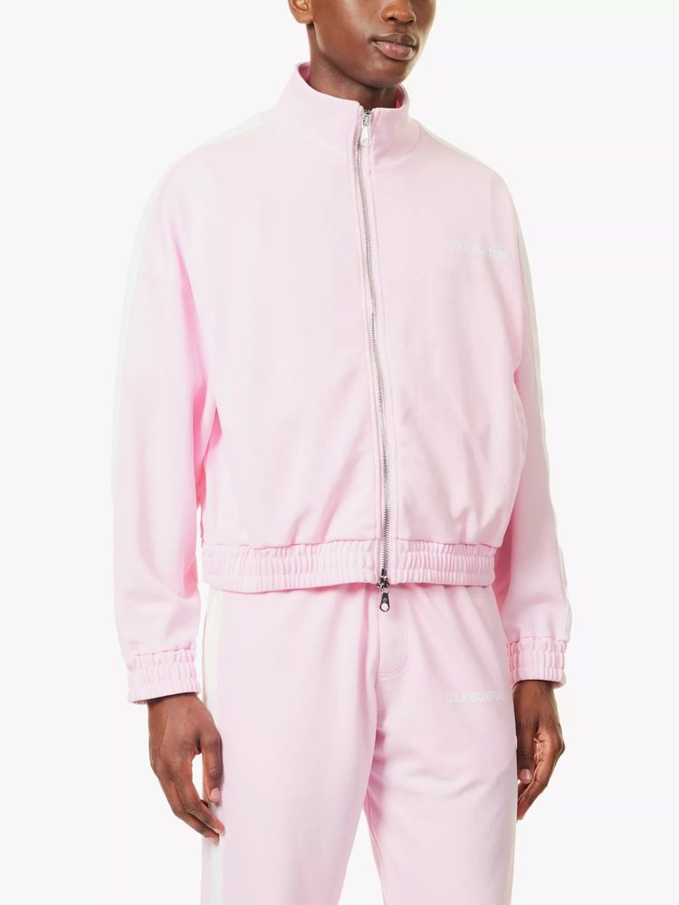 Cole Buxton Pink Tape Logo Oversized Track Jacket image 8
