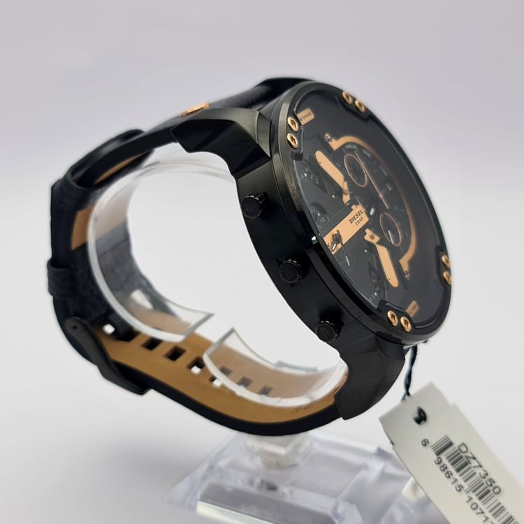 Diesel DZ7350 Leather Strap With Black Dial Men's Watch 3