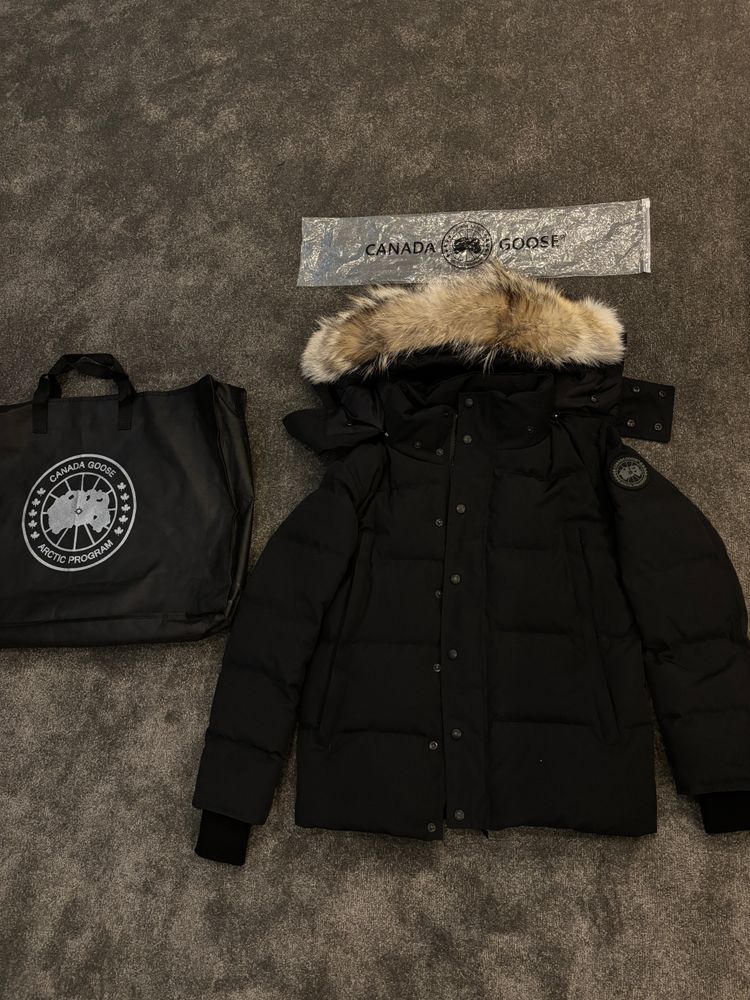 Canada Goose Black Parka Jacket With Fur Hood