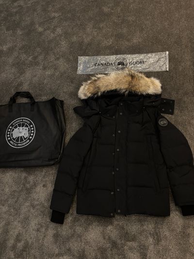 Canada Goose Black Parka Jacket With Fur Hood