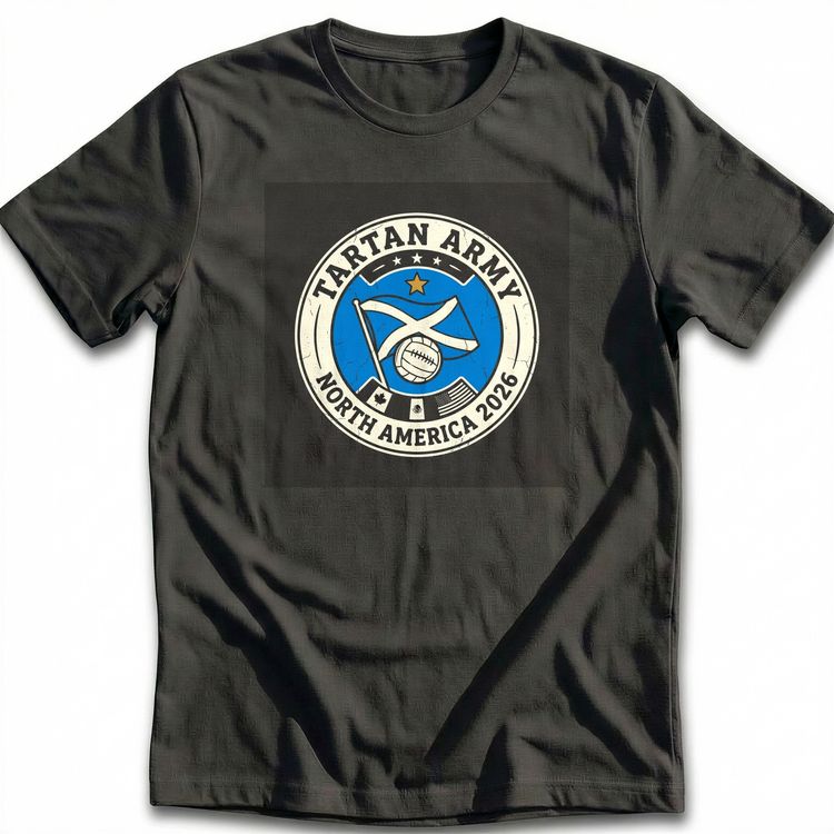 World Cup 2026 Tartan Football T-Shirt US 3