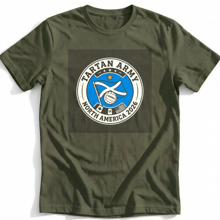 World Cup 2026 Tartan Football T-Shirt US 5