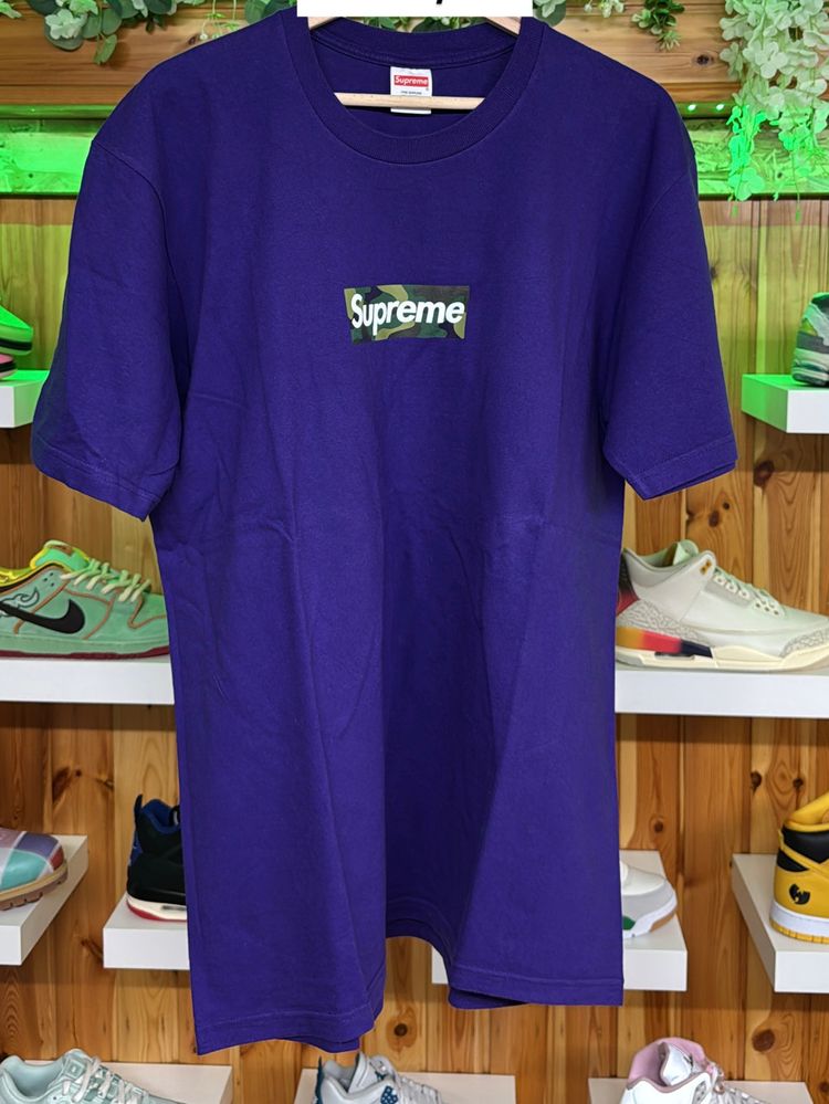 Supreme Box Logo Camo Tee Purple - FW23