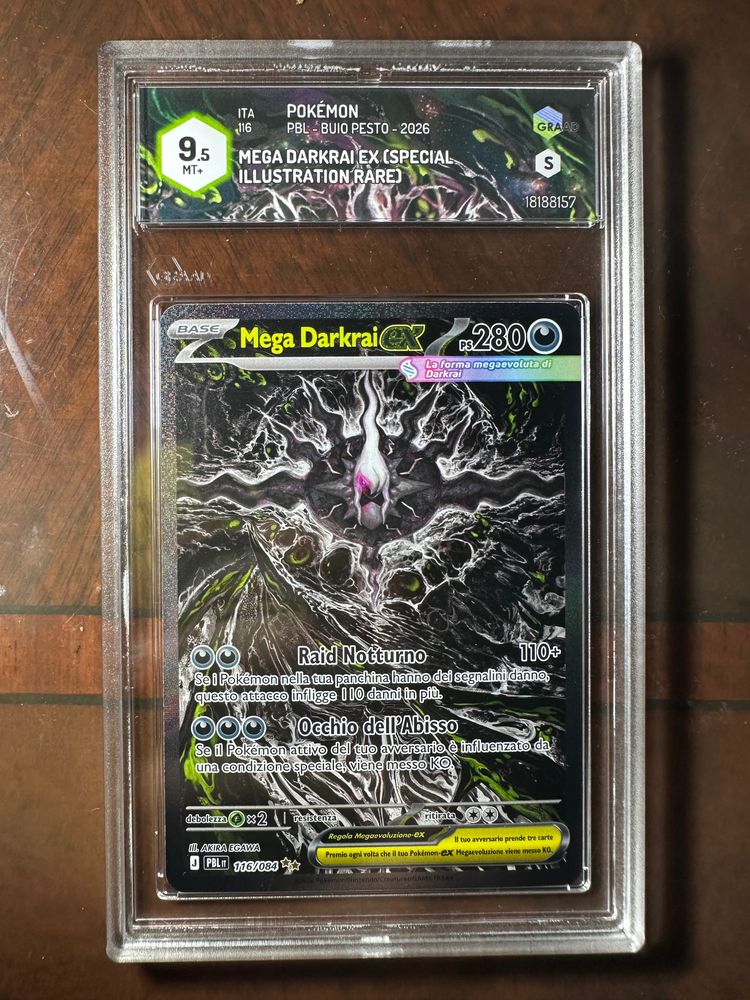 Mega Darkrai ex SIR - Pokémon TCG Buio Pesto 116/084 ITA - Gradata GRAAD 9.5