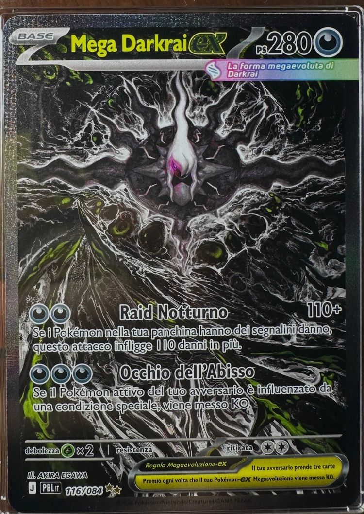 Immagine di Mega Darkrai ex SIR - Pokémon TCG Buio Pesto 116/084 ITA - Gradata GRAAD 9.5 2