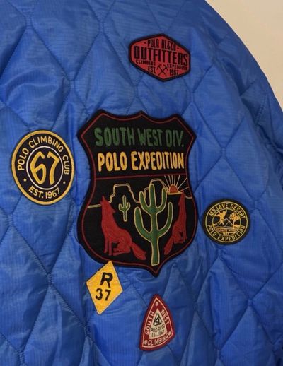NWT POLO RALPH LAUREN Southwest Expedition Size XL Blue Quilted Coach Jacket 8