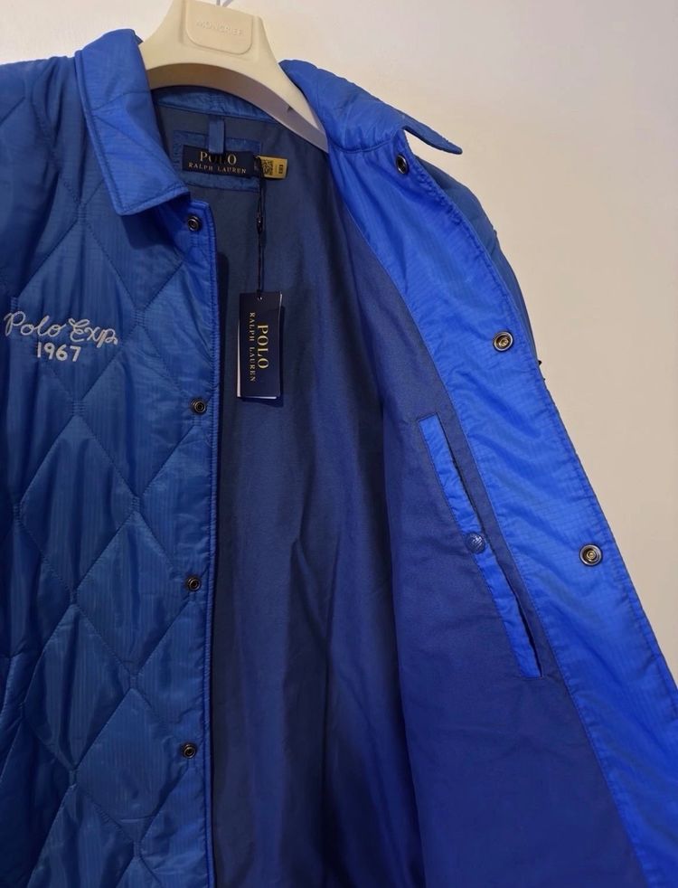 NWT POLO RALPH LAUREN Southwest Expedition Size XL Blue Quilted Coach  Jacket 5