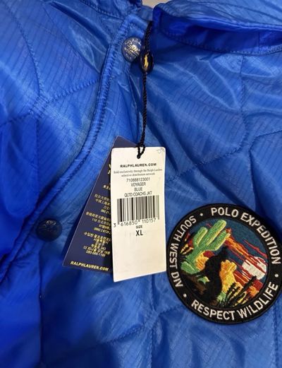 NWT POLO RALPH LAUREN Southwest Expedition Size XL Blue Quilted Coach Jacket 6