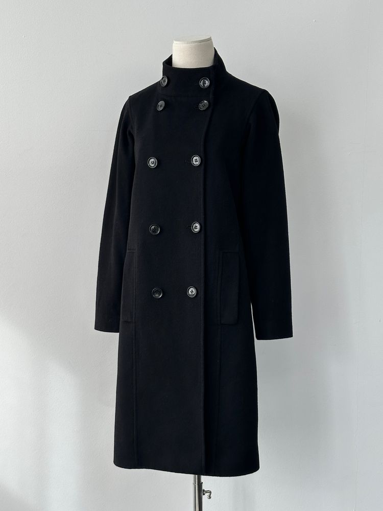 Immagine di Jaeger 2000s Wool High Neck Double Breasted Coat - S 2