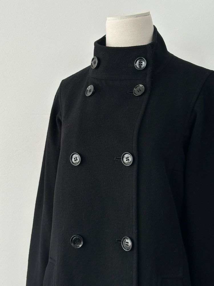 Immagine di Jaeger 2000s Wool High Neck Double Breasted Coat - S 6