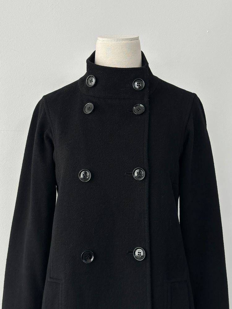 Immagine di Jaeger 2000s Wool High Neck Double Breasted Coat - S 5
