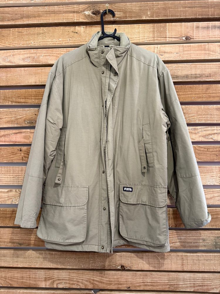 Puffa Vintage 90s original Puffa hooded Jacket/ coat. Green. Size Medium. Outdoors. product image