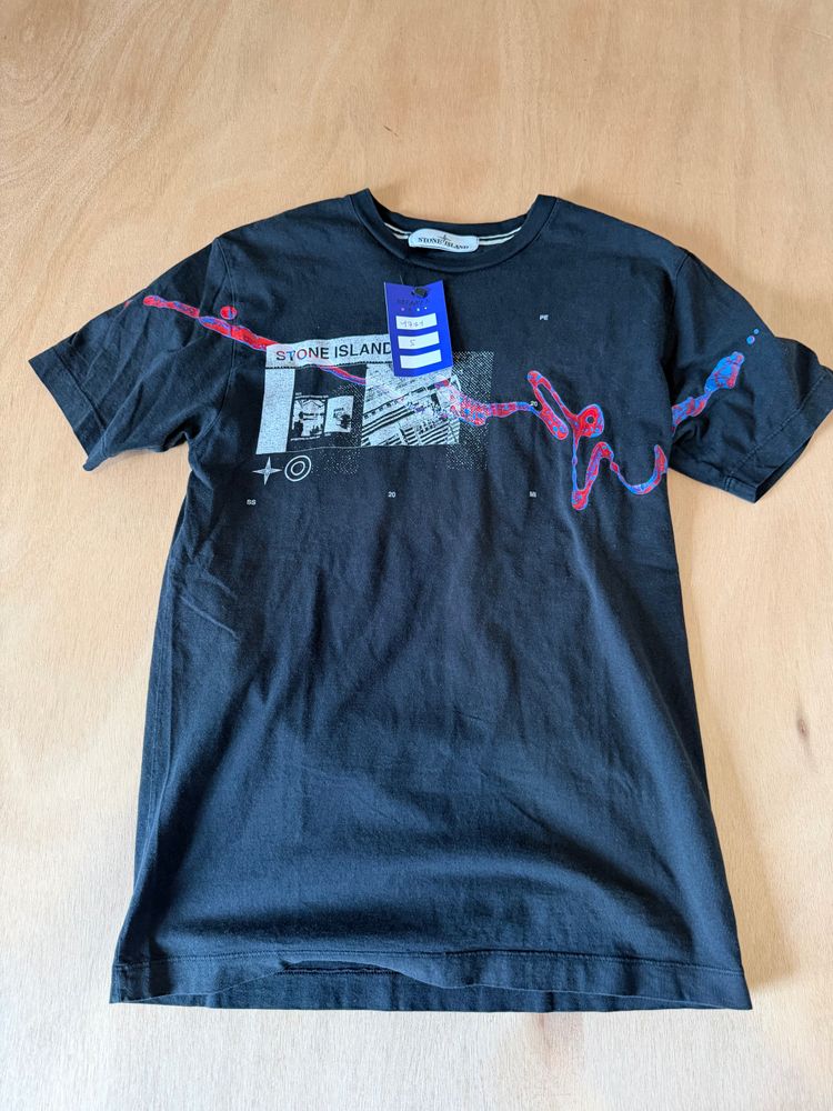 Stone Island Black Graphic T-Shirt -1771 taille S