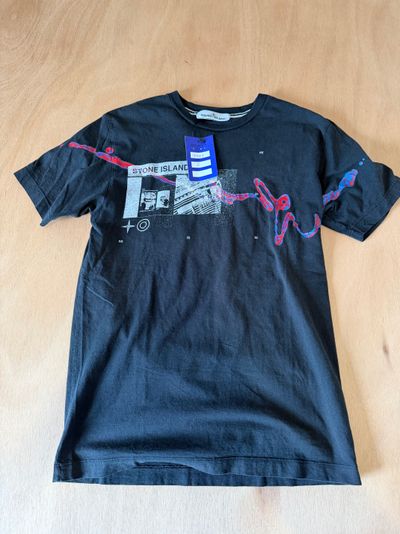 Stone Island Black Graphic T-Shirt -1771 taille S