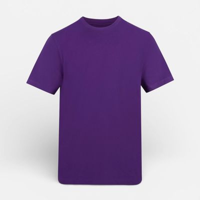 PREMIUM BLANKS 180gsm Cotton Relaxed Tee Twin Needle Stitch - Purple 1