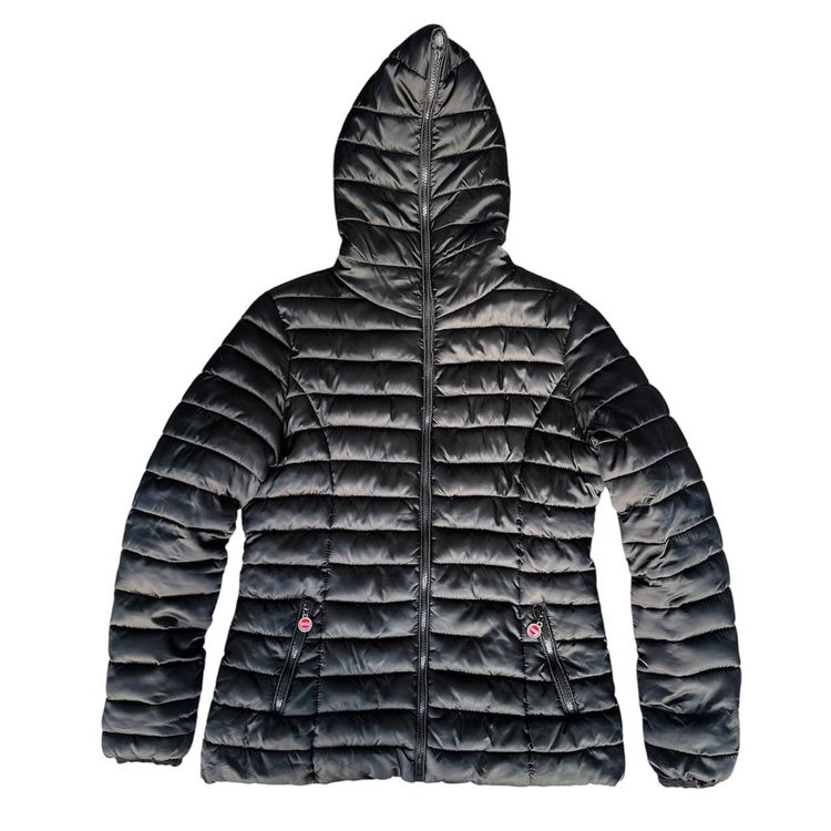 Colmar Black Puffer Jacket With Hood Giubbino Trapuntato Donna (M/L)