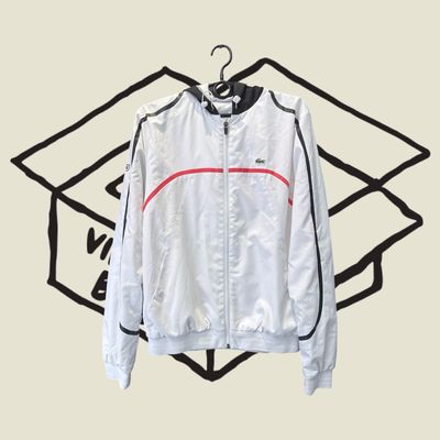 Lacoste White Zip-Up Jacket