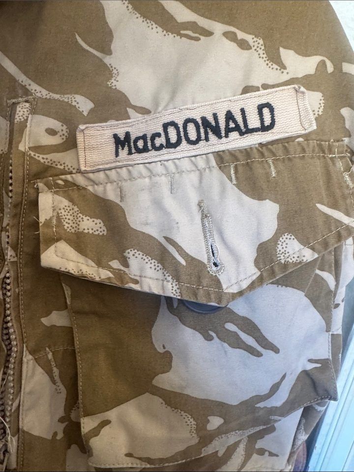 Camouflage Jacket With Patches And Name Tag image 2