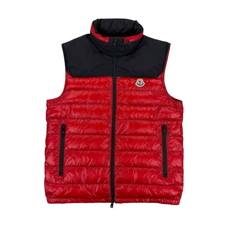 Moncler Men’s Red Dupres Down Gilet - Size 3 image 1