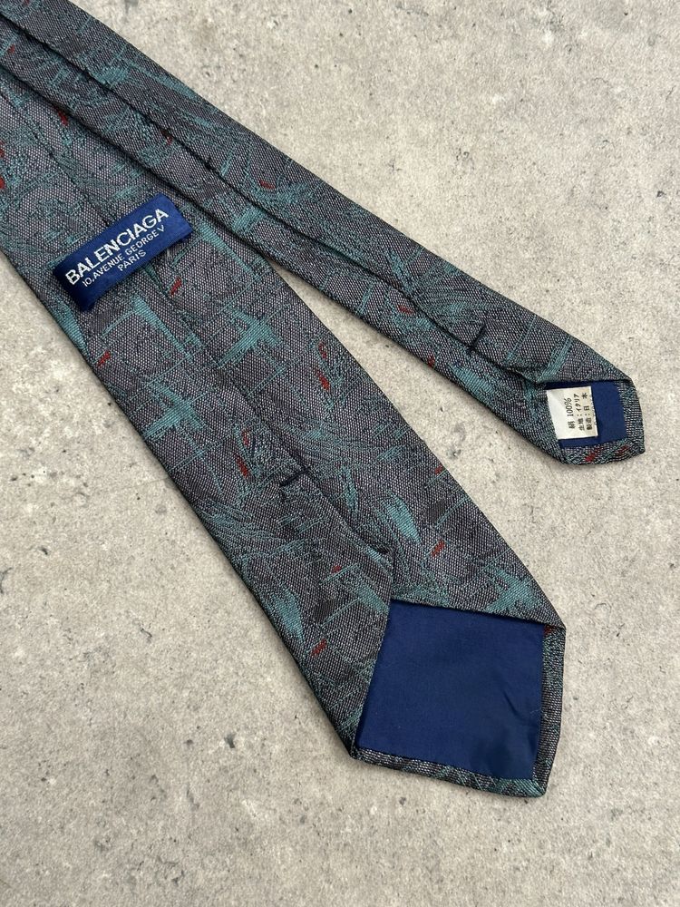 Balenciaga 1990s Italian Pure Silk Jacquard Tie imagen 5