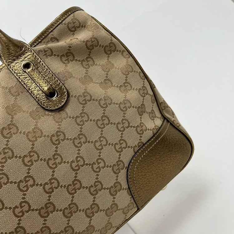 Gucci ‘GG’ Monogram Cream Canvas/Leather Princy Tote image 4