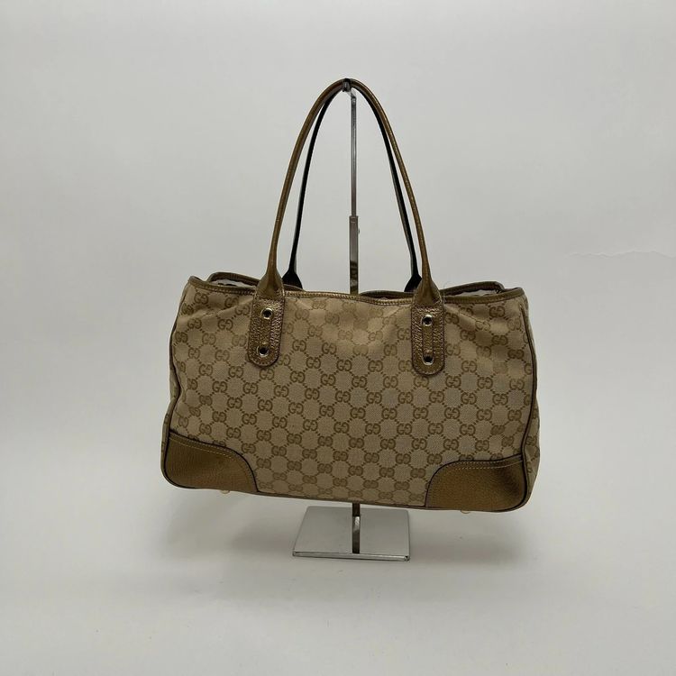 Gucci ‘GG’ Monogram Cream Canvas/Leather Princy Tote image 2