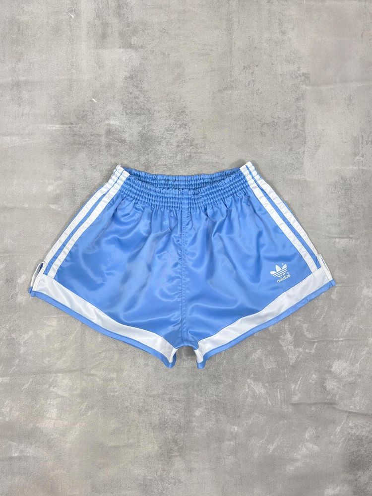 ADIDAS 80'S VINTAGE SHINY RUNNING SPRINTER NYLON SHORTS D5 MEDIUM image 1