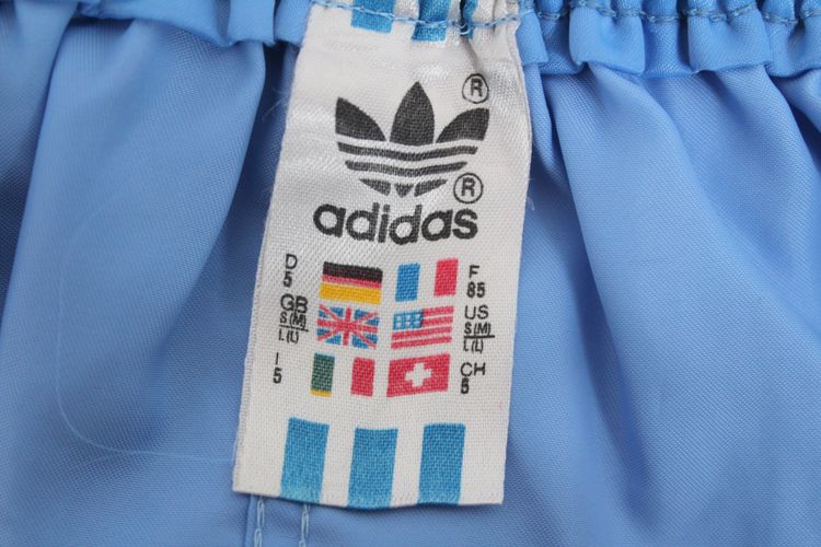ADIDAS 80'S VINTAGE SHINY RUNNING SPRINTER NYLON SHORTS D5 MEDIUM image 4