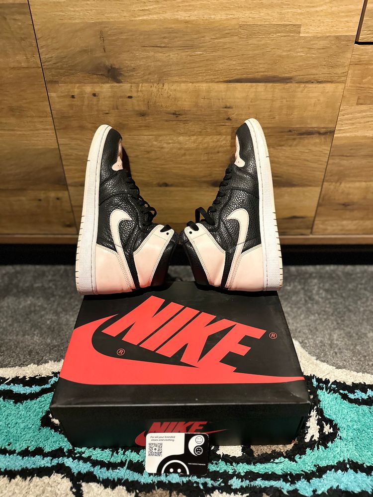 Jordan 1 Retro High “Black Crimson Tint” U.K. 8.5 image 6