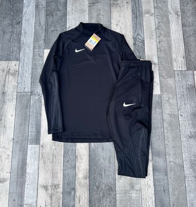 Nike Dri-Fit Strike Tracksuit 1/4 Zip Set - Black - Size Small