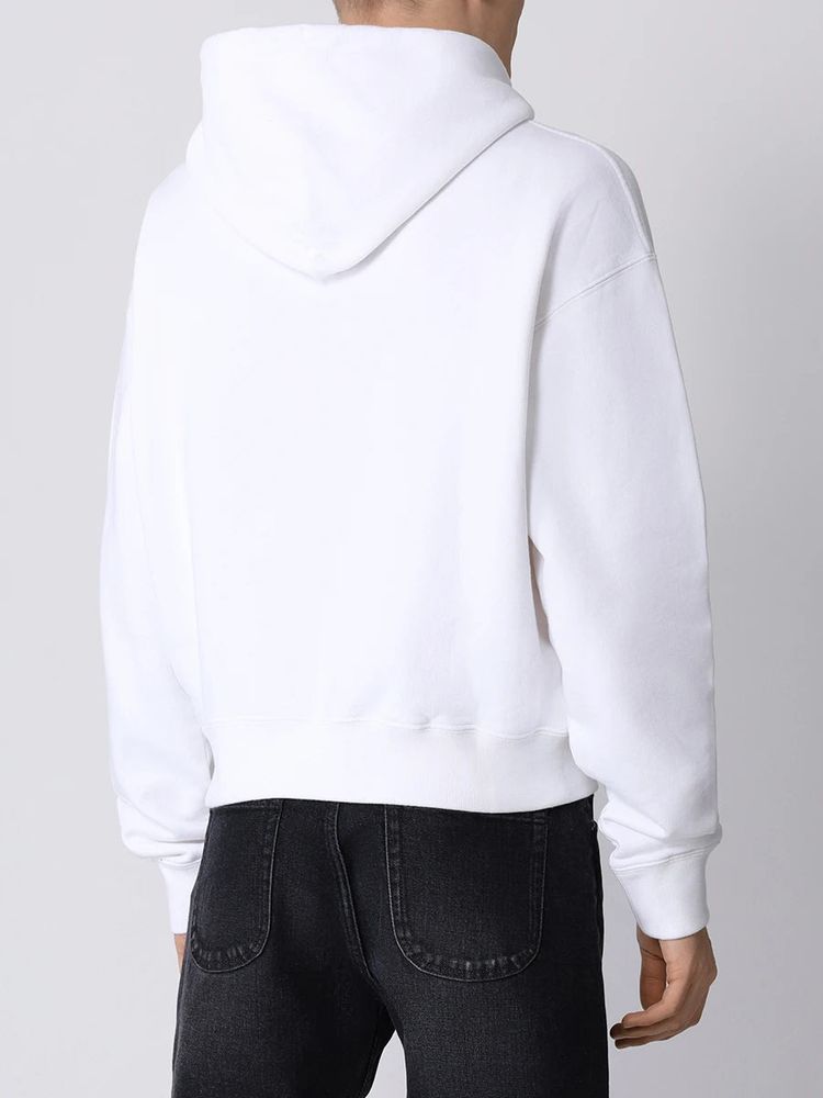 Off-White White Mona Lisa Logo Oversized Hoodie 10