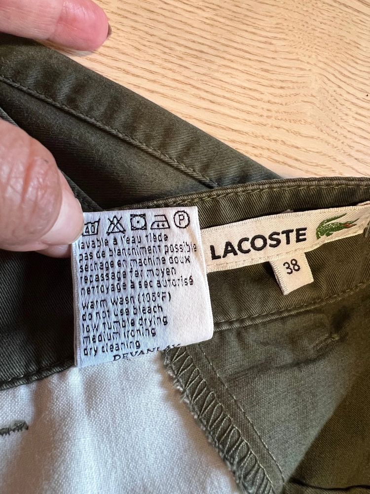 Lacoste – Olive Green 100% Cotton Chino Trousers – Straight Leg – Size 38 - 130€ image 8