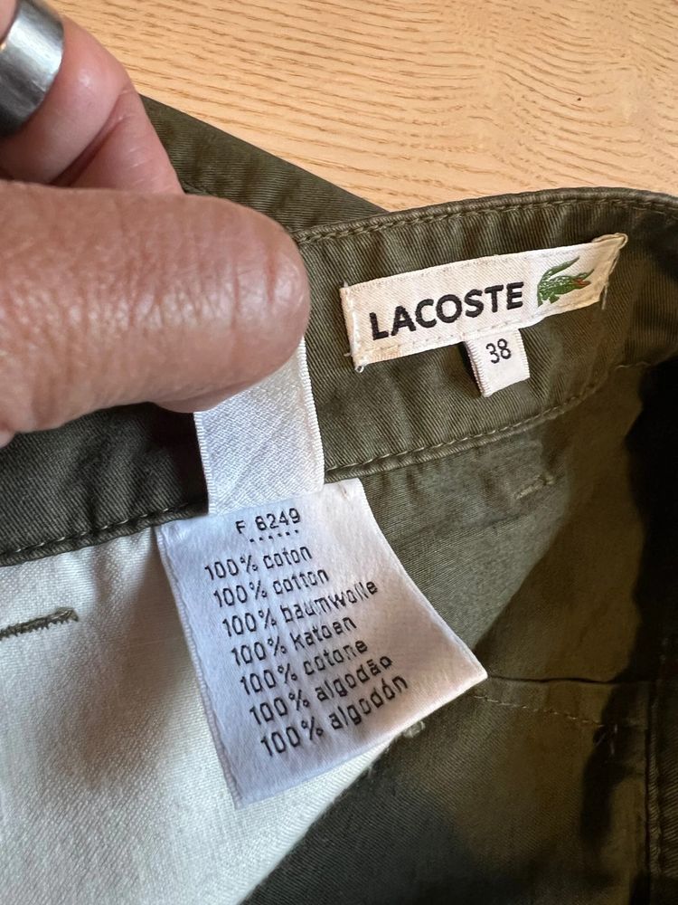 Lacoste – Olive Green 100% Cotton Chino Trousers – Straight Leg – Size 38 - 130€ image 7