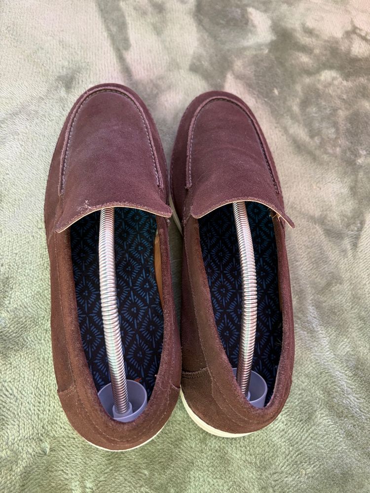 Brown Suede Slip-On Shoes (next) image 3
