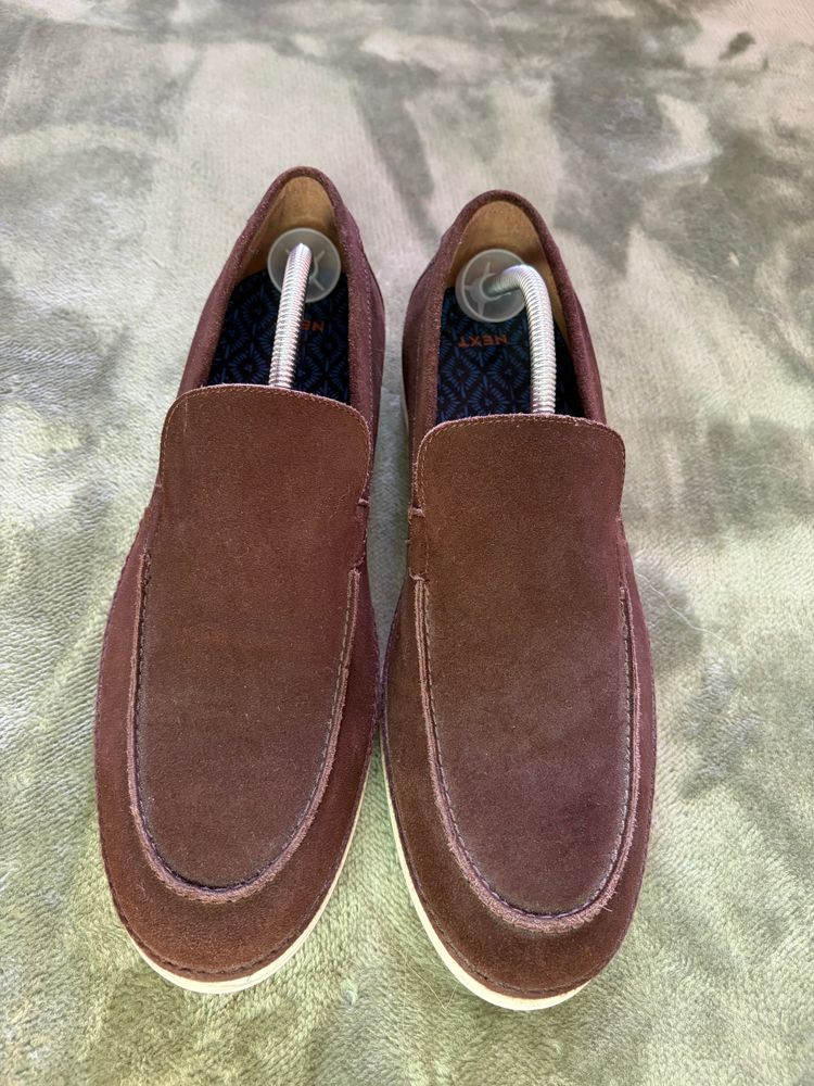 Brown Suede Slip-On Shoes (next) image 2