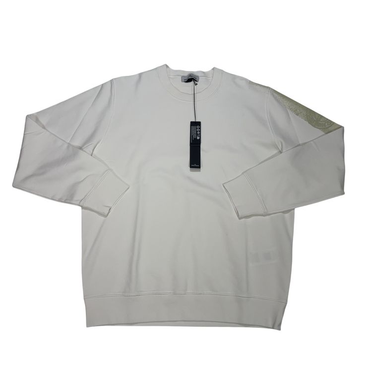 Stone Island Shoulder Graphic White Jumpers