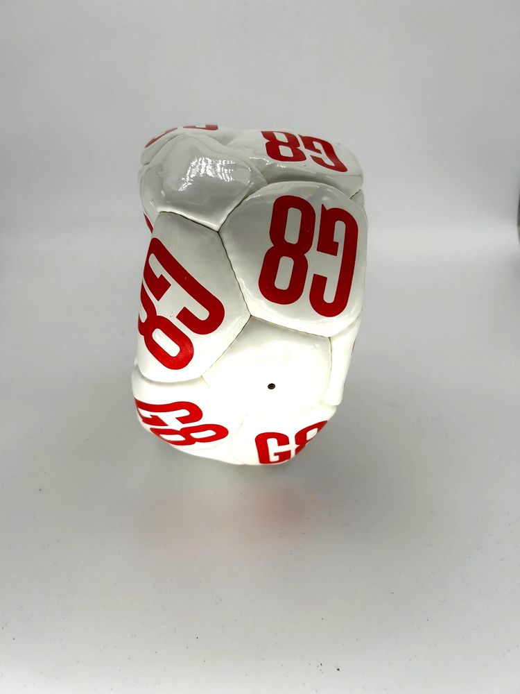 Rare Dirk Bikkembergs Designer Football Soccer Ball White/Red image 5