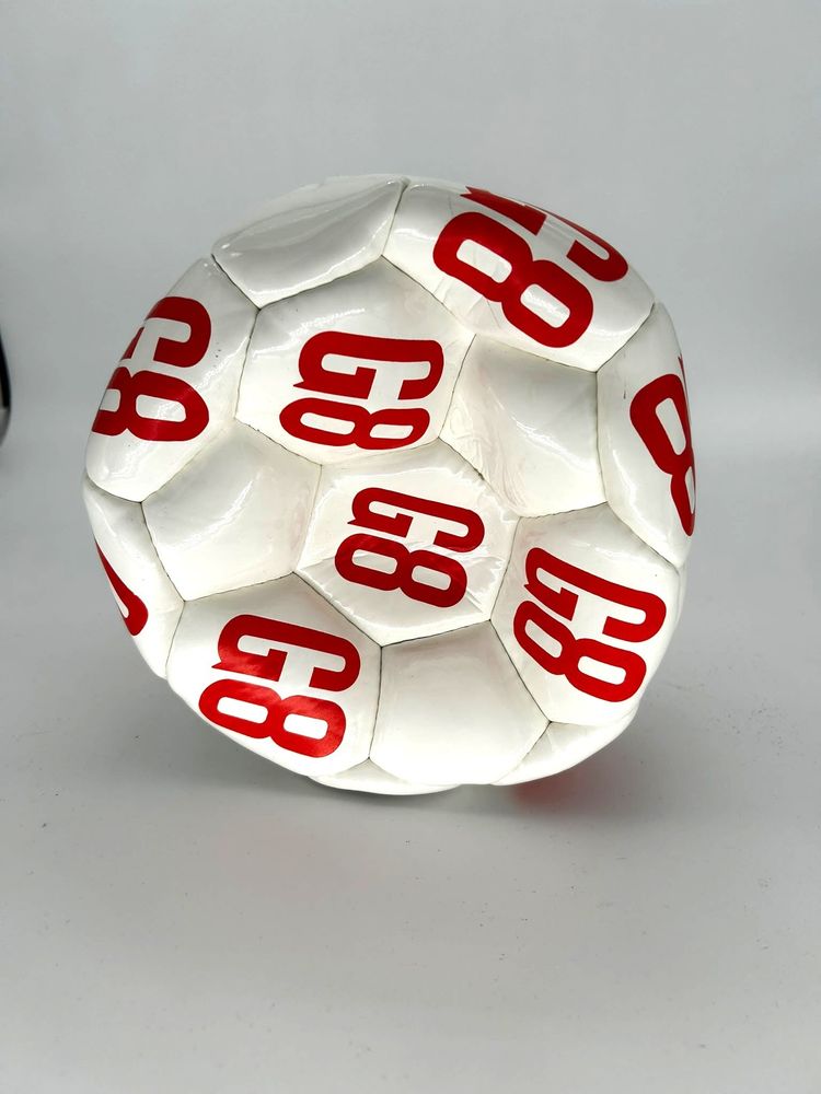 Rare Dirk Bikkembergs Designer Football Soccer Ball White/Red image 1