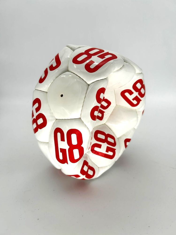 Rare Dirk Bikkembergs Designer Football Soccer Ball White/Red image 4