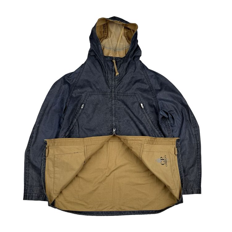 CP Company Vintage Denim 2002 Lino Flax Hooded Jacket- Medium (48) image 2
