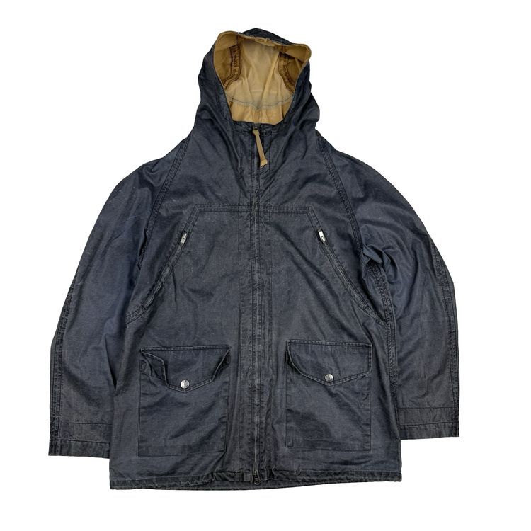 CP Company Vintage Denim 2002 Lino Flax Hooded Jacket- Medium (48)
