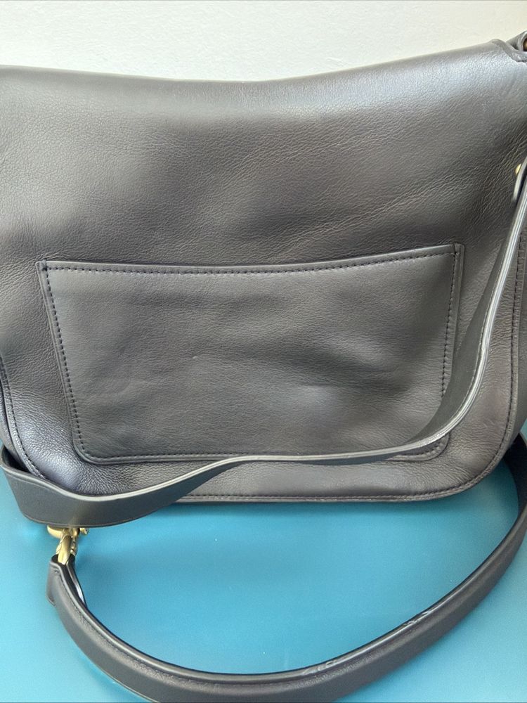 Coach Signature Chain Hobo Shoulder Leather Bag Black New 2 Straps image 4