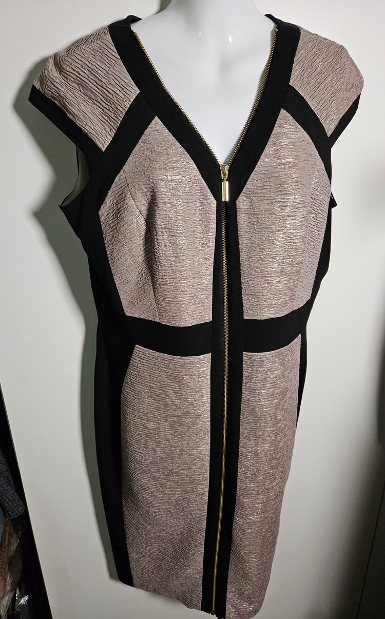 Jax Sparkley Fitted zip-up Dress  uk 16