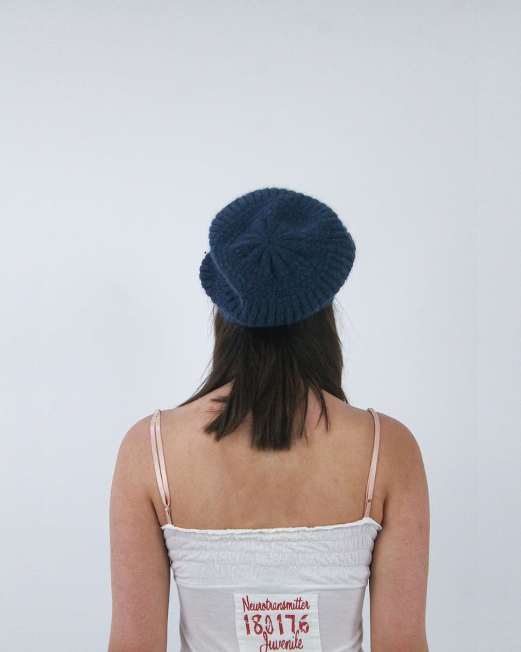 gilmore girls | navy knitted beret 5