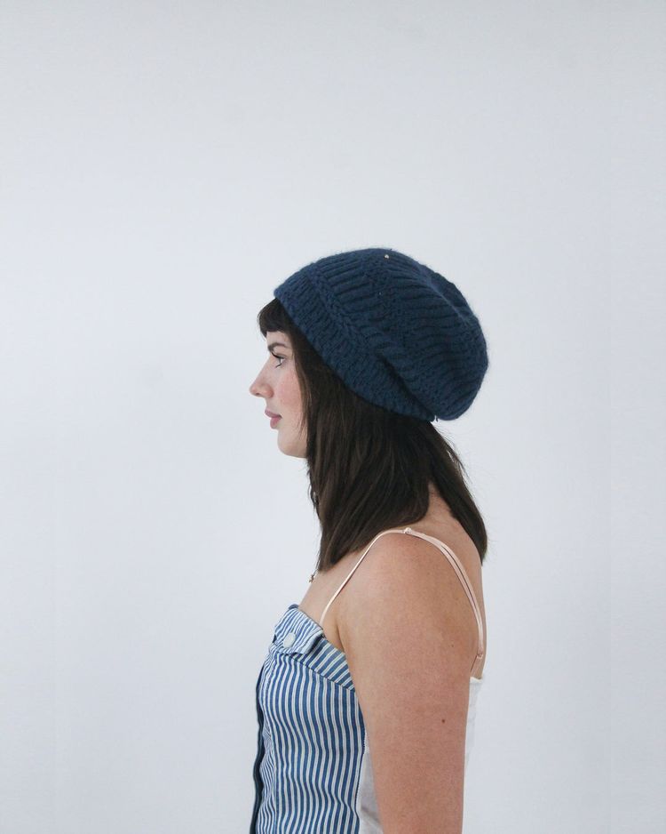 gilmore girls | navy knitted beret 6