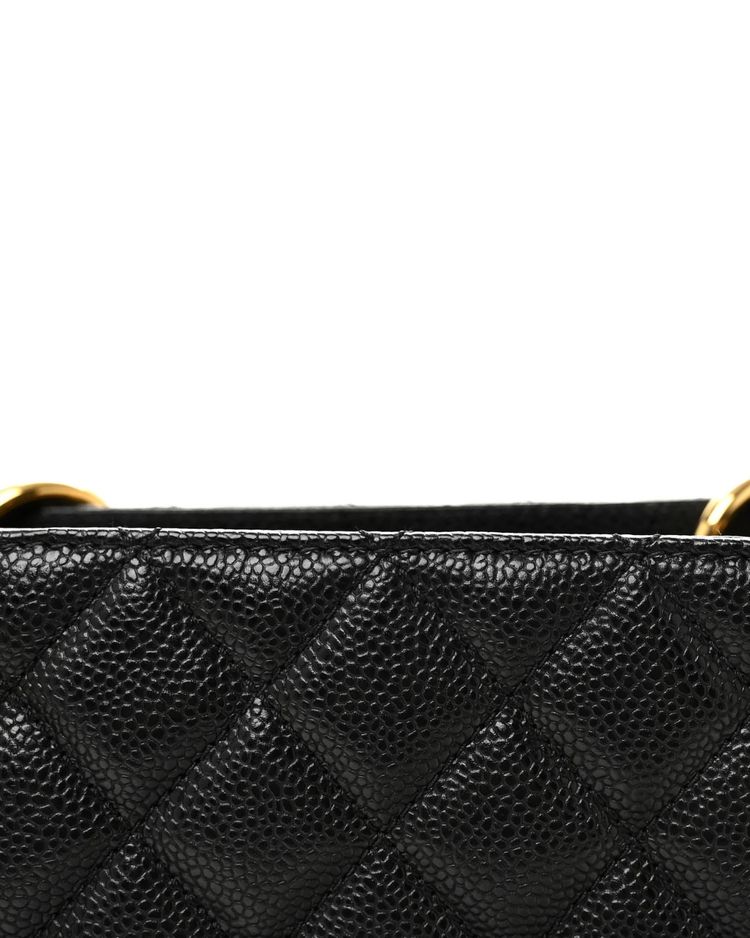 Chanel Borsa Grand Shopping Tote GST Pelle Caviar Nera — Pre-owned Autentica imagen 8
